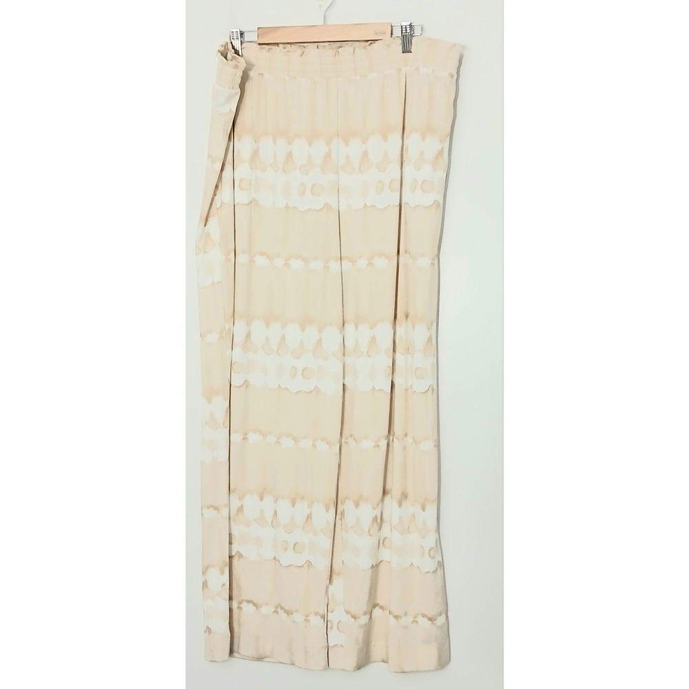 Koolaburra By UGG Lounge Pants Size 2X Beige Wide Leg Pullover Soft Cozy Comfort